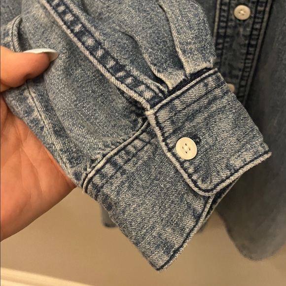 Madewell Blue Casual Button Down Shirt - Picture 4 of 8